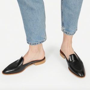 Everlane Italian Leather Modern Loafer Mule Flats